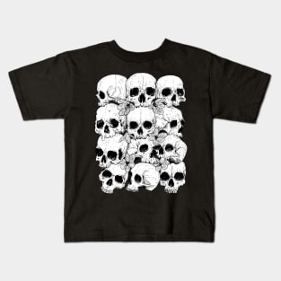 Macabre Skulls Stack Kids T-Shirt